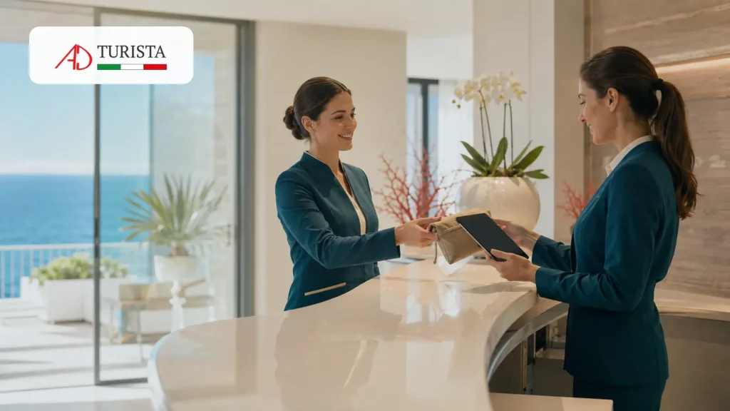 Reception e housekeeping organizzano un oggetto dimenticato in hotel